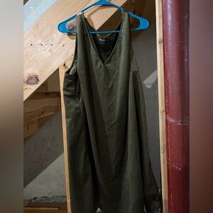 SHEIN Forest Green Sleeveless ribbed dress